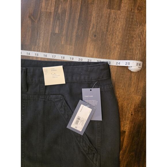 NWT Universal Thread Size 22 Easy Barrel Pants High Rise Black 100% Cotton - Picture 2 of 6